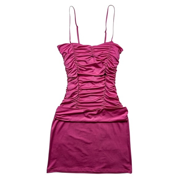 90’s Y2K Ruched Bodycon Mini Dress - Picture 1 of 8